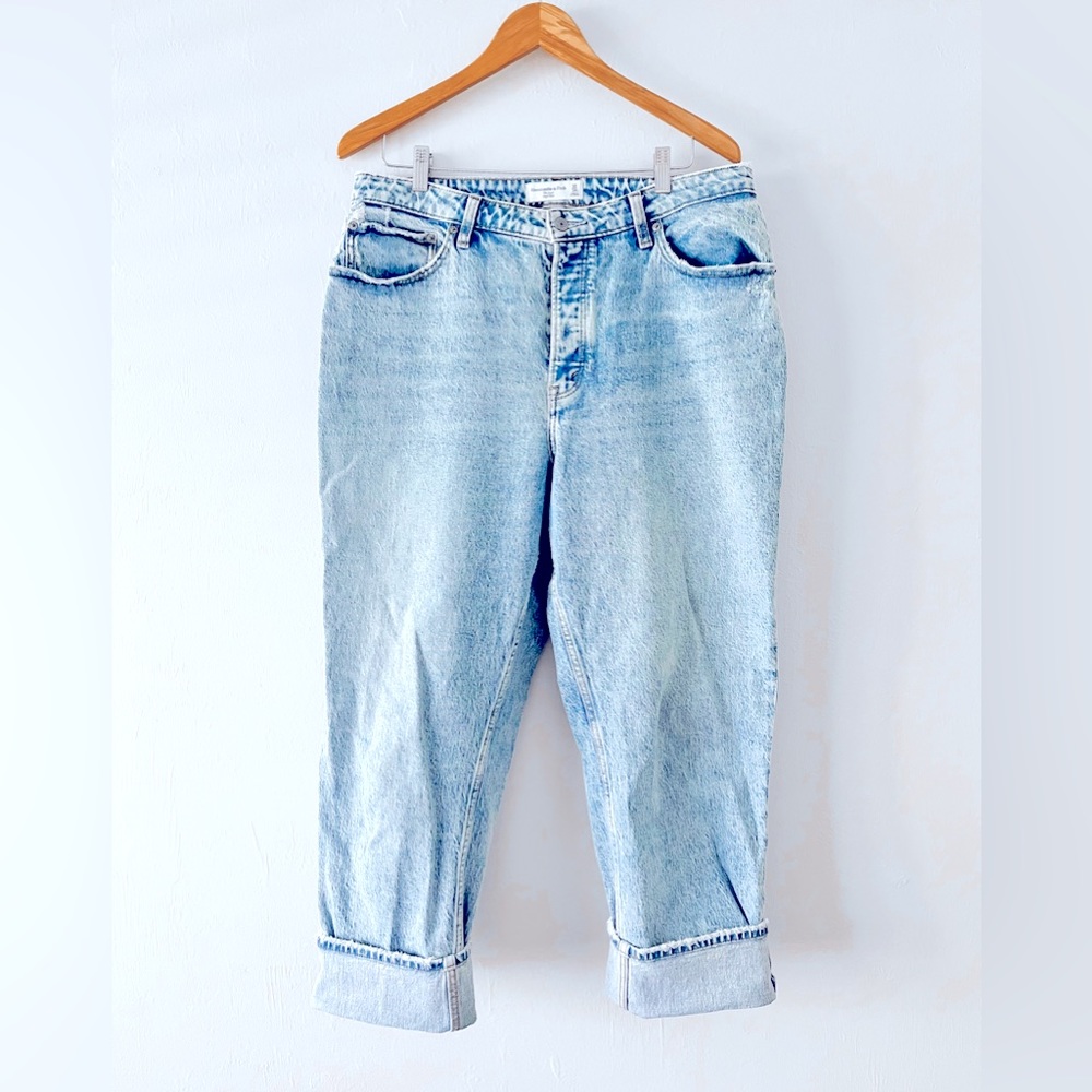 Abercrombie & Fitch The Dad High Rise jeans 32/14 Curve Love with bolts Cotton